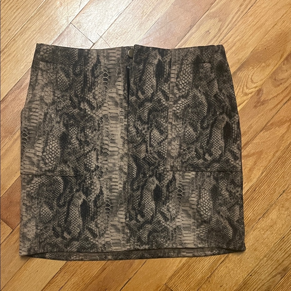 French Kyss Reptile Pattern Mini Skirt